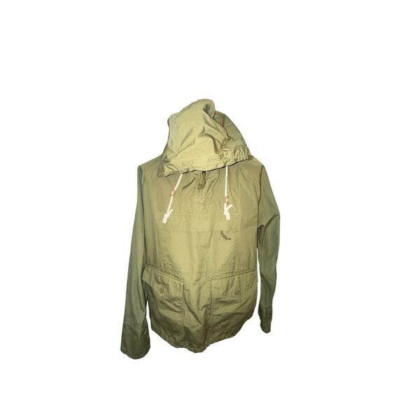 Vintage Eddie Bauer Anorak Jacket Men’s Large Olive Green Cotton Pullover - Picture 8 of 16